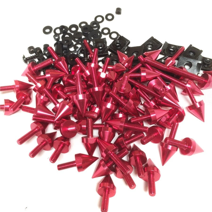 Spike Bolt Screws for Kawasaki Ninja EX250 ZX14 ZX7 ZX9R (All Years) - Red