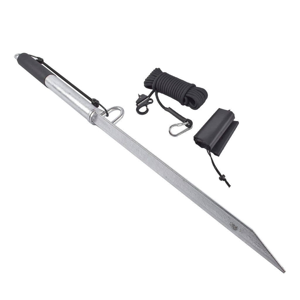 39'' Boat Anchor Pole with 50Ft Line and Hook for Shallow Water