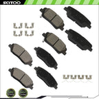 8PCS Ceramic Brake Pads Kit for Hyundai Santa Fe XL (2017–2019)
