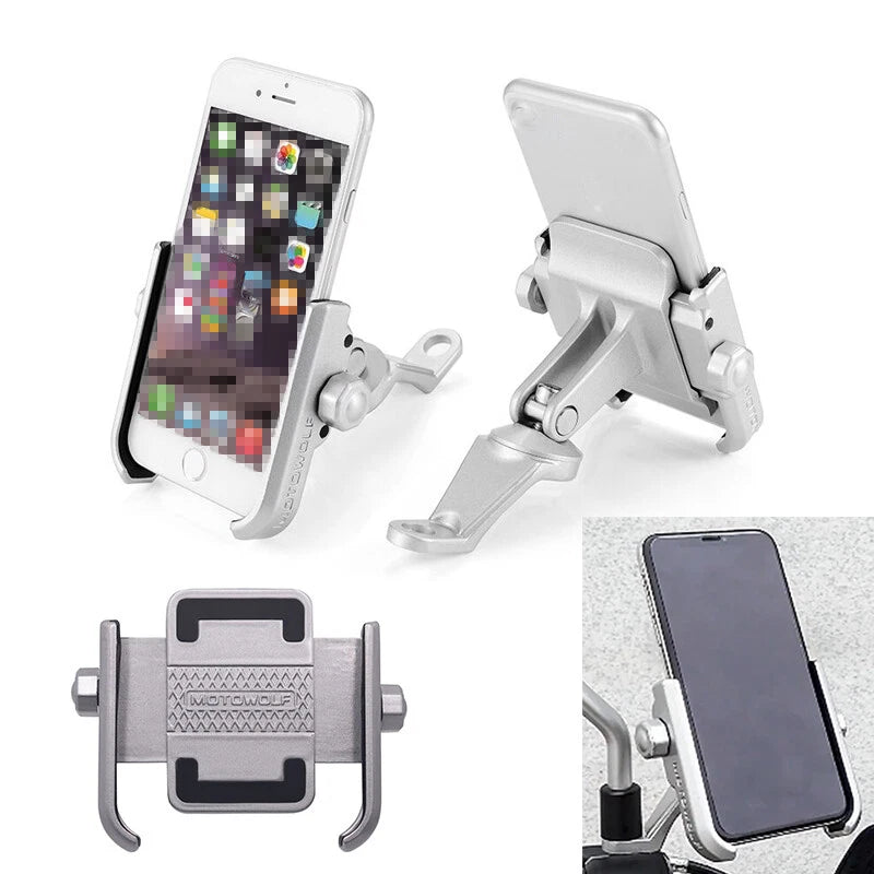 Universal Motorcycle Phone Holder for Bike Handlebar Clip