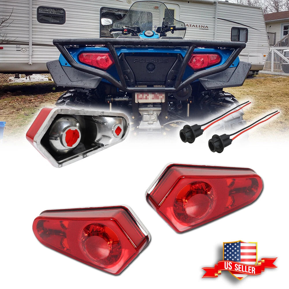 Set of 2 Red Tail Lights for Polaris Sportsman 500 570 800 850 1000 (2009–2022)