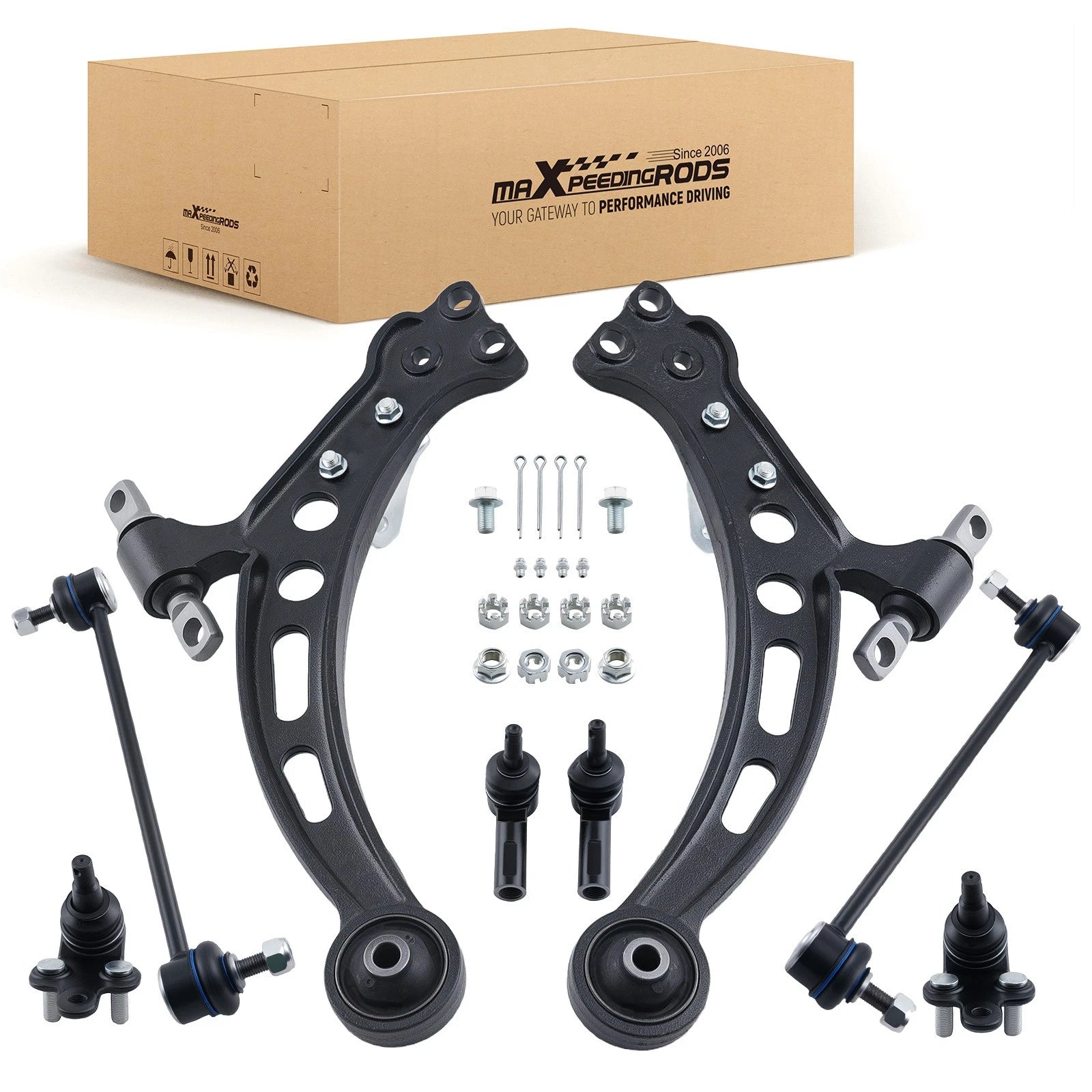 8x Front Lower Control Arm Sway Bar Link Tie Rod for Avalon Camry (1997–2001)