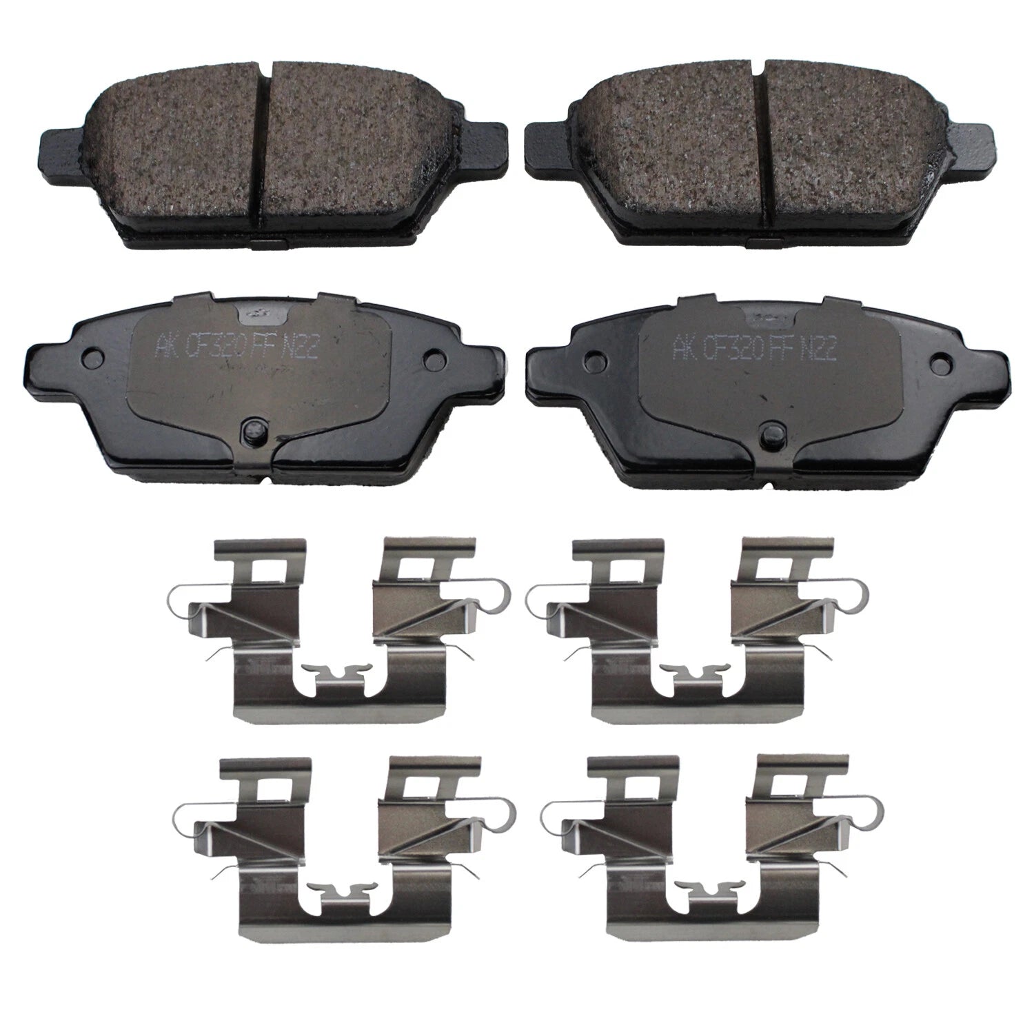 Set of 4 Akebono ProACT Rear Disc Brake Pads for Mazda 6 (2010–2013)