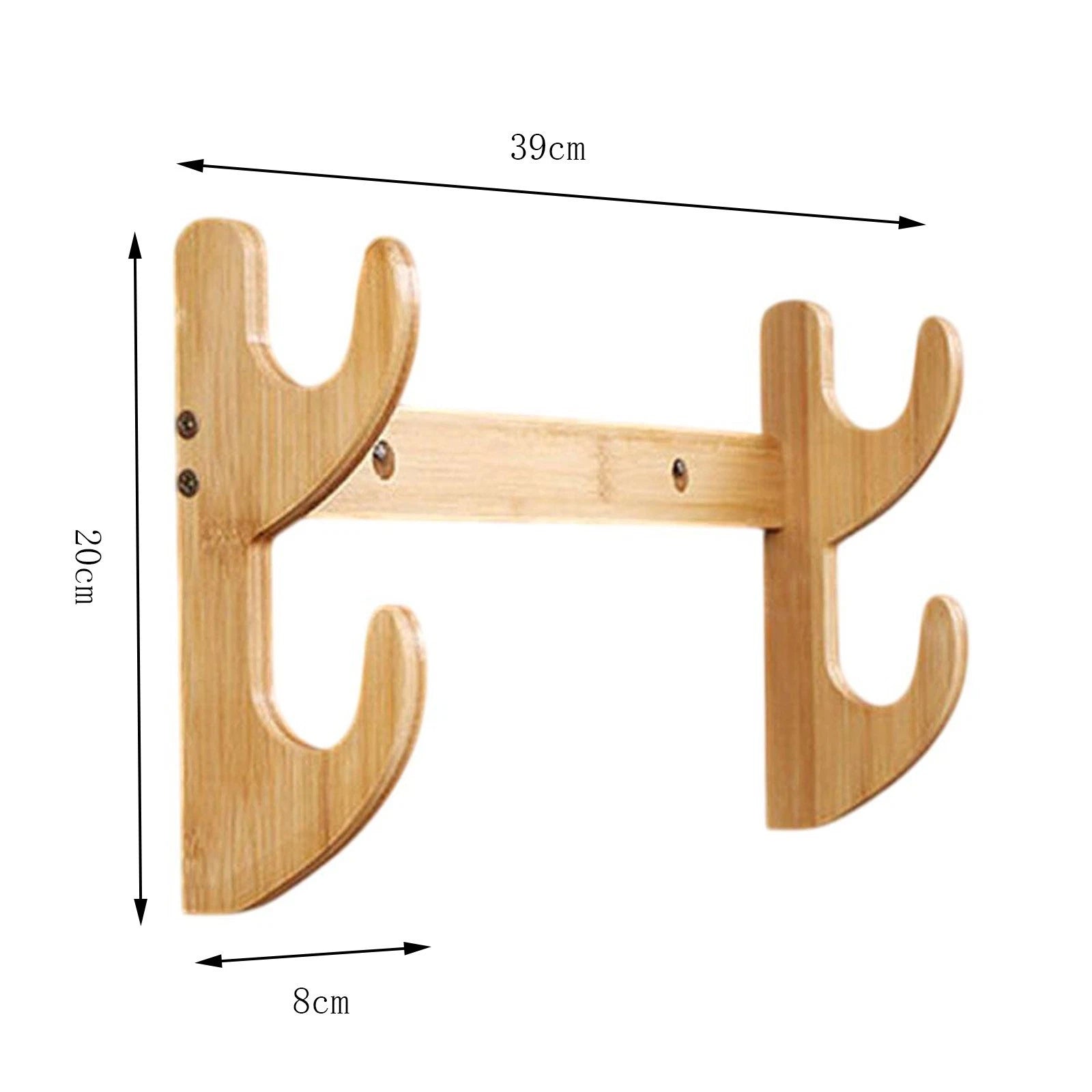 Hanging Wooden Fishing Rod Rack for Boat House Garage (Wall Mounted)