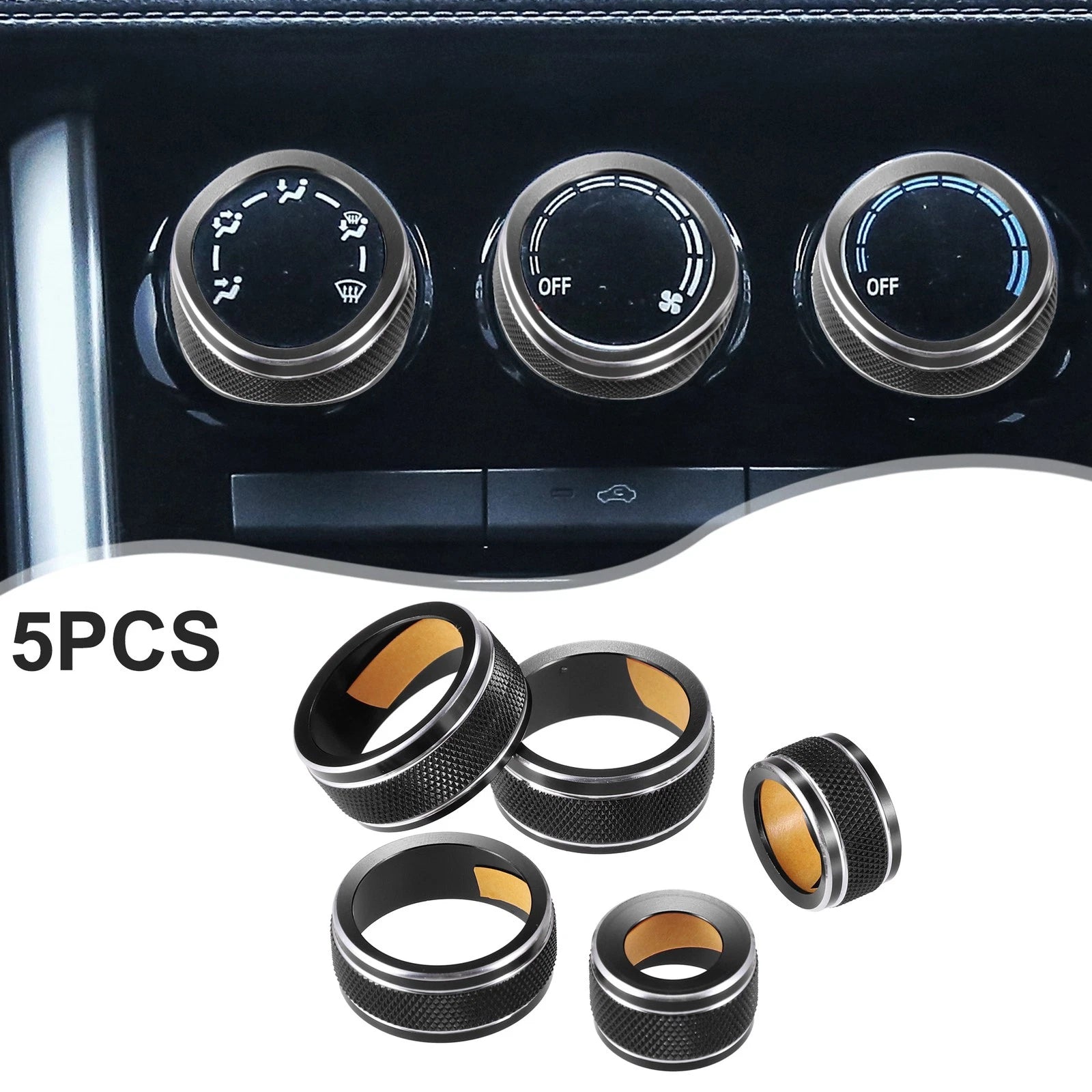 Set of 5 AC Air Conditioner Switch Knob Covers for Toyota Camry (2017)