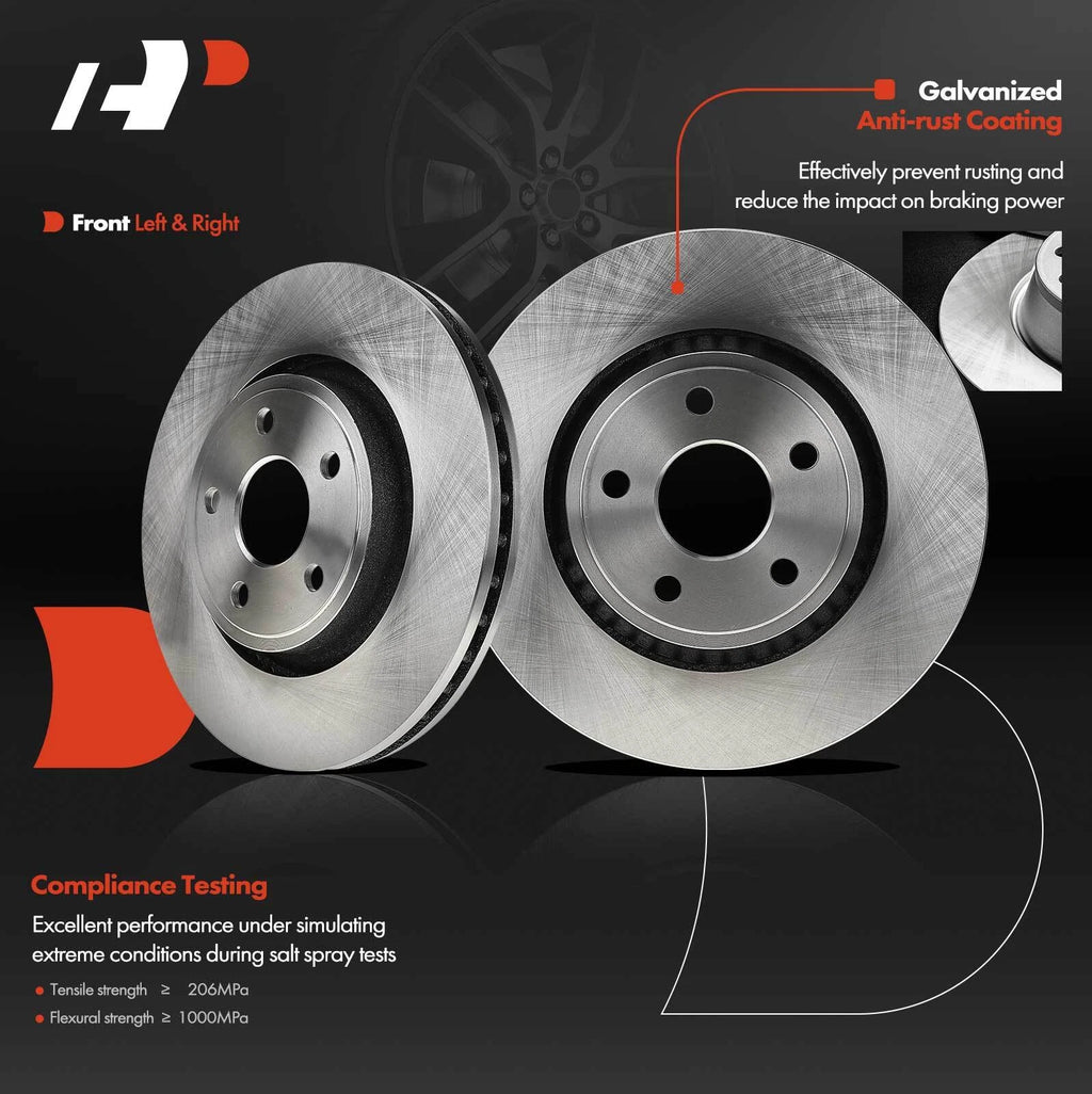 Front Disc Brake Rotors for Jeep Grand Cherokee, Dodge Durango (2011–2023)