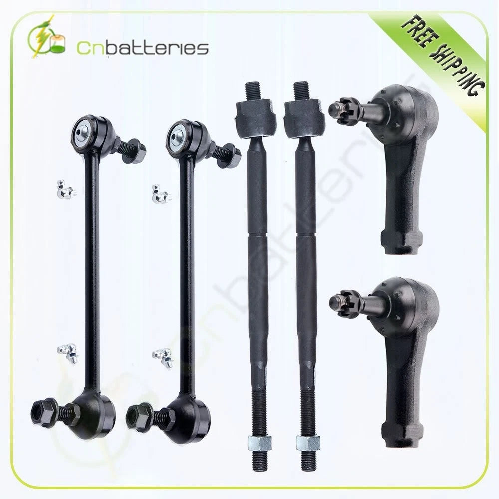 Set of 6 Suspension Inner Outer Tie Rod End Sway Bar Link for Chevrolet Cobalt (2005–2010)