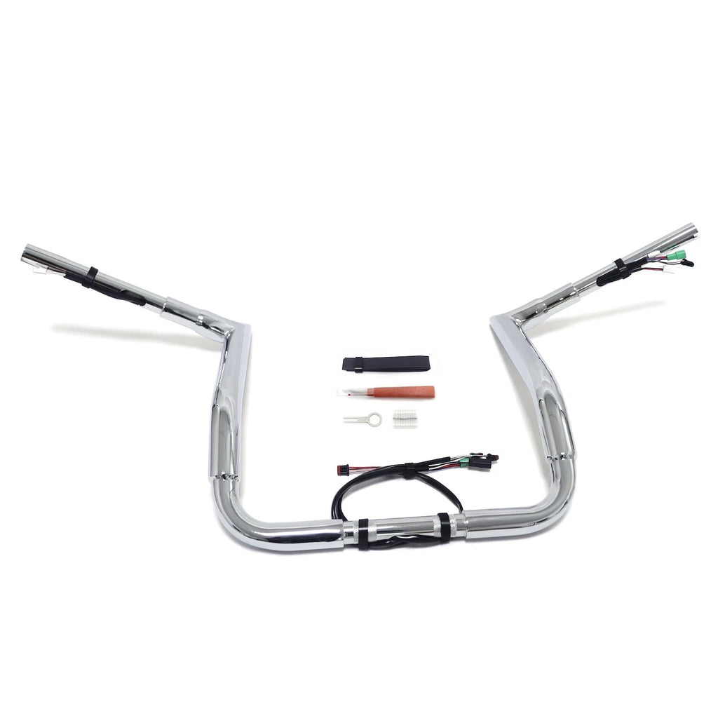 12" Miter Cut Prewired Handlebar for Harley Electra Glide/Street Glide/Ultra (2014–2015)
