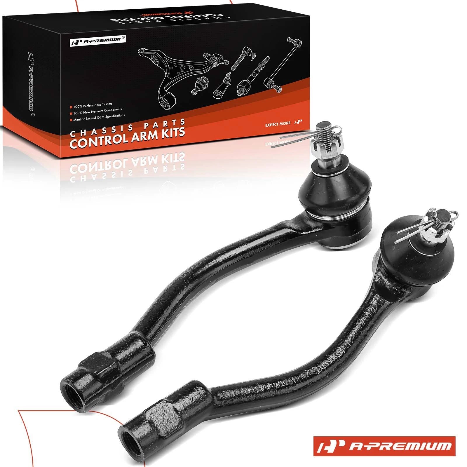 2X Front Outer Tie Rod End Kit for Hyundai Accent Kia Rio (2012–2013)