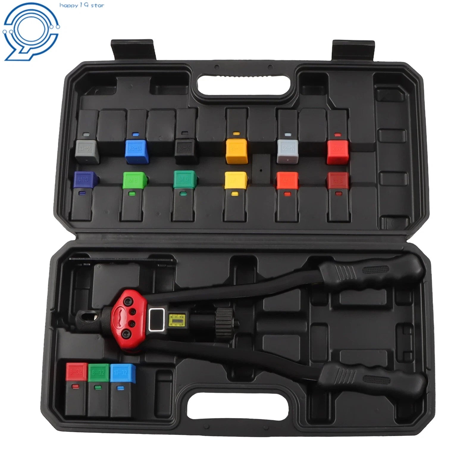 Rivnut Tool Kit for DIY Metal Repairs with 15 Metric & SAE Mandrels (125PCS)
