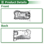1 Pc Engine Oil Pan for Volkswagen Golf (1999–2005) No.021103601L Aluminum Silver
