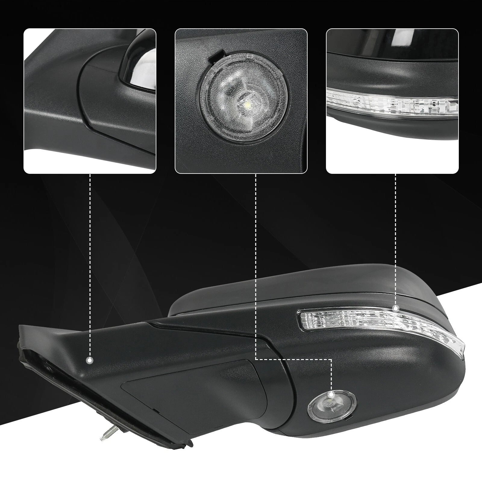 7Pin Power Mirrors for Ford Explorer (2016-2019) Heated Puddle Signal Lamp