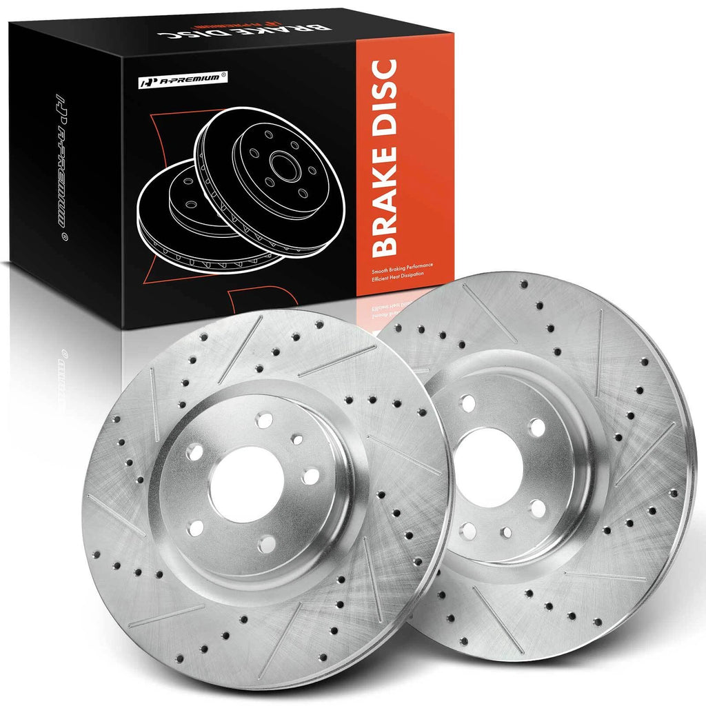 Front Side Drilled Brake Rotors for Ford Fusion, Lincoln MKZ (2013–2020)