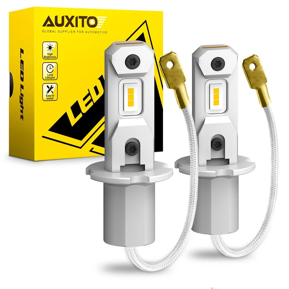 AUXITO H3 LED Fog Light Bulbs 3000K Yellow (Set of 2)
