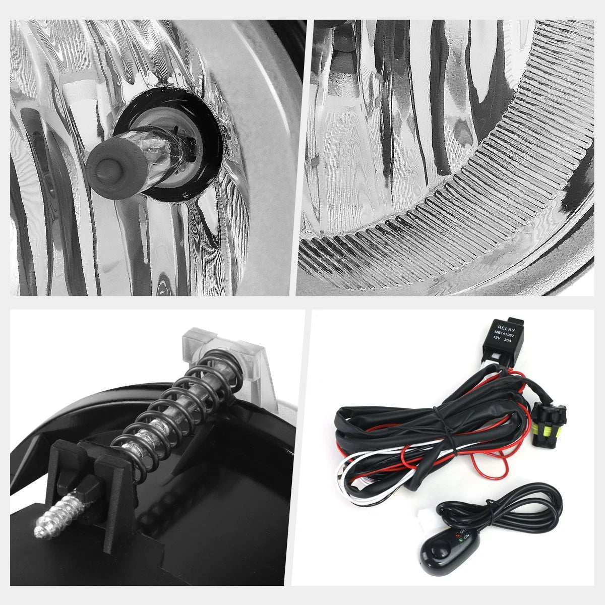 Clear Lens Fog Lights for Dodge Caliber/Challenger/Charger/Nitro (2006–2010)
