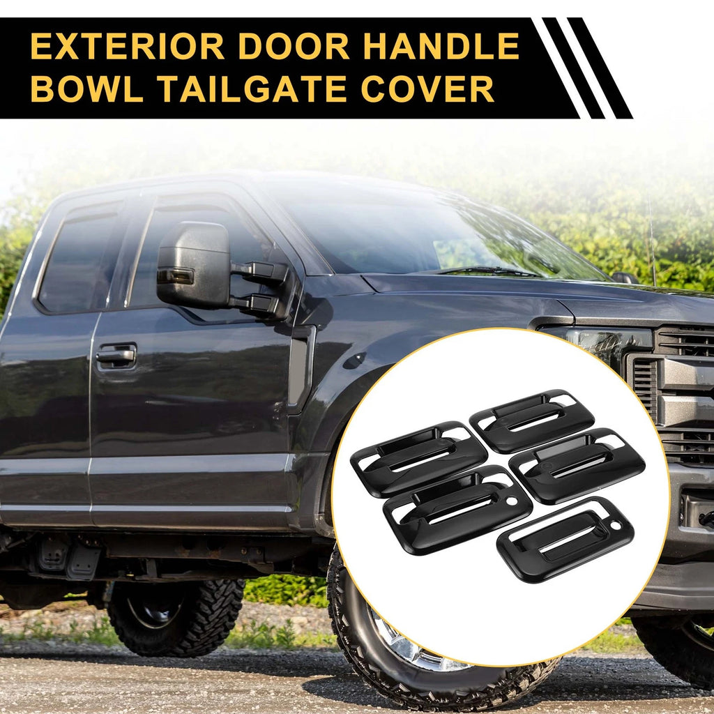 Set of 2 Exterior Door Handle Covers for Ford F-150 (2004–2014) Black