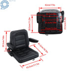 Universal Tractor Seat with Armrests for Excavator Backhoe Skid Loader