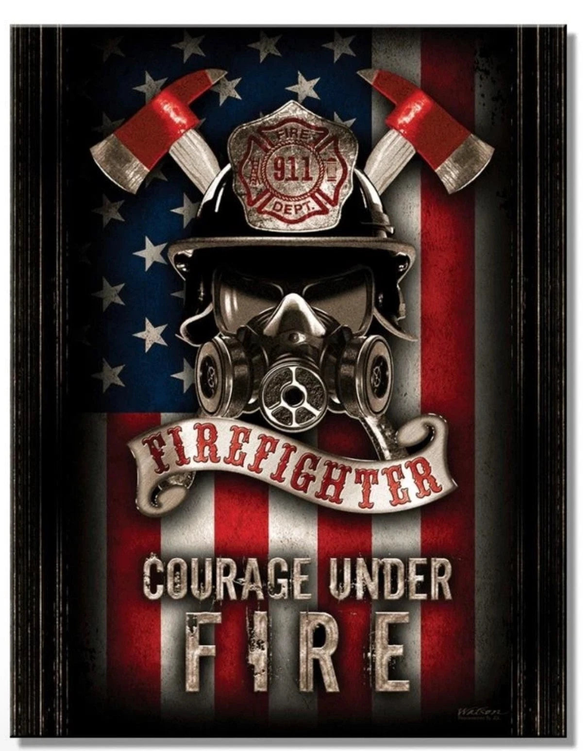 Courage Under Fire Man Cave Garage Sign #2954