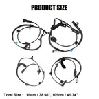 Set of 4 ABS Wheel Speed Sensors 56029338AB for Chrysler 200 (2011–2014)