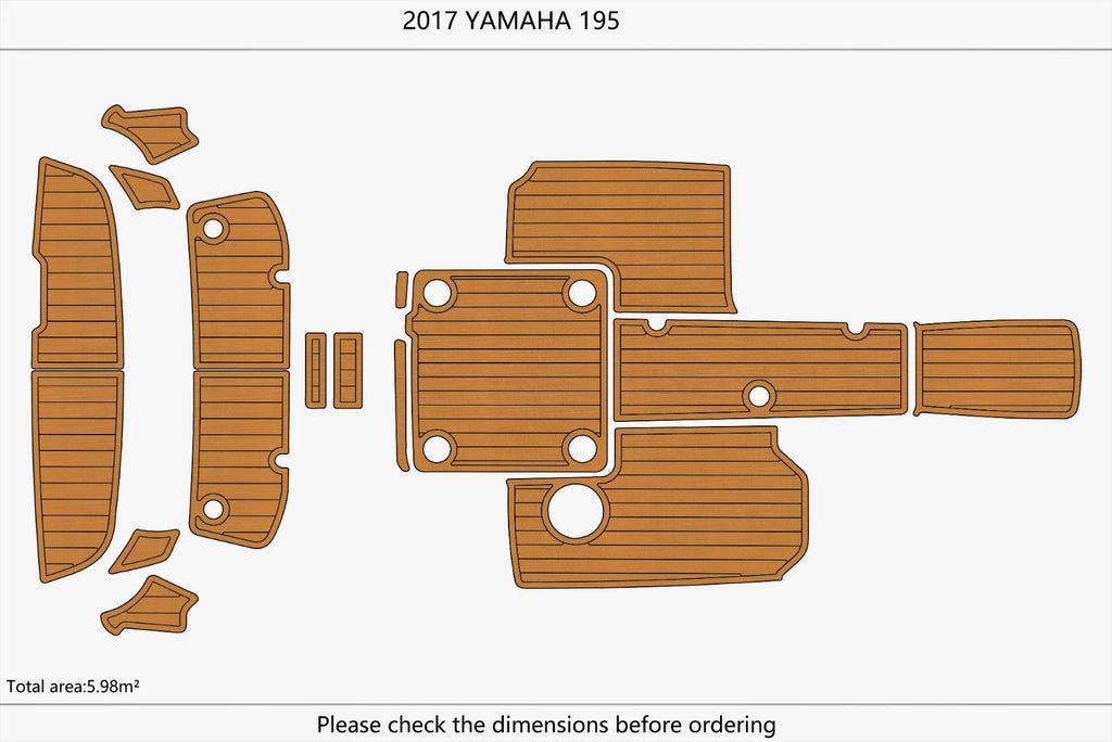 EVA Foam Faux Teak Deck Floor for Yamaha AR 195 (2017–2020)