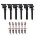 Set of 6 Ignition Coils & NGK Ruthenium HX Spark Plugs for Ford Escape (2001–2007)