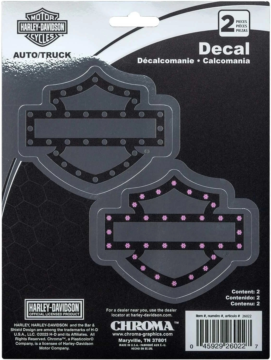 Chrome Effect Silver Decals for Harley-Davidson (His & Hers) 26022