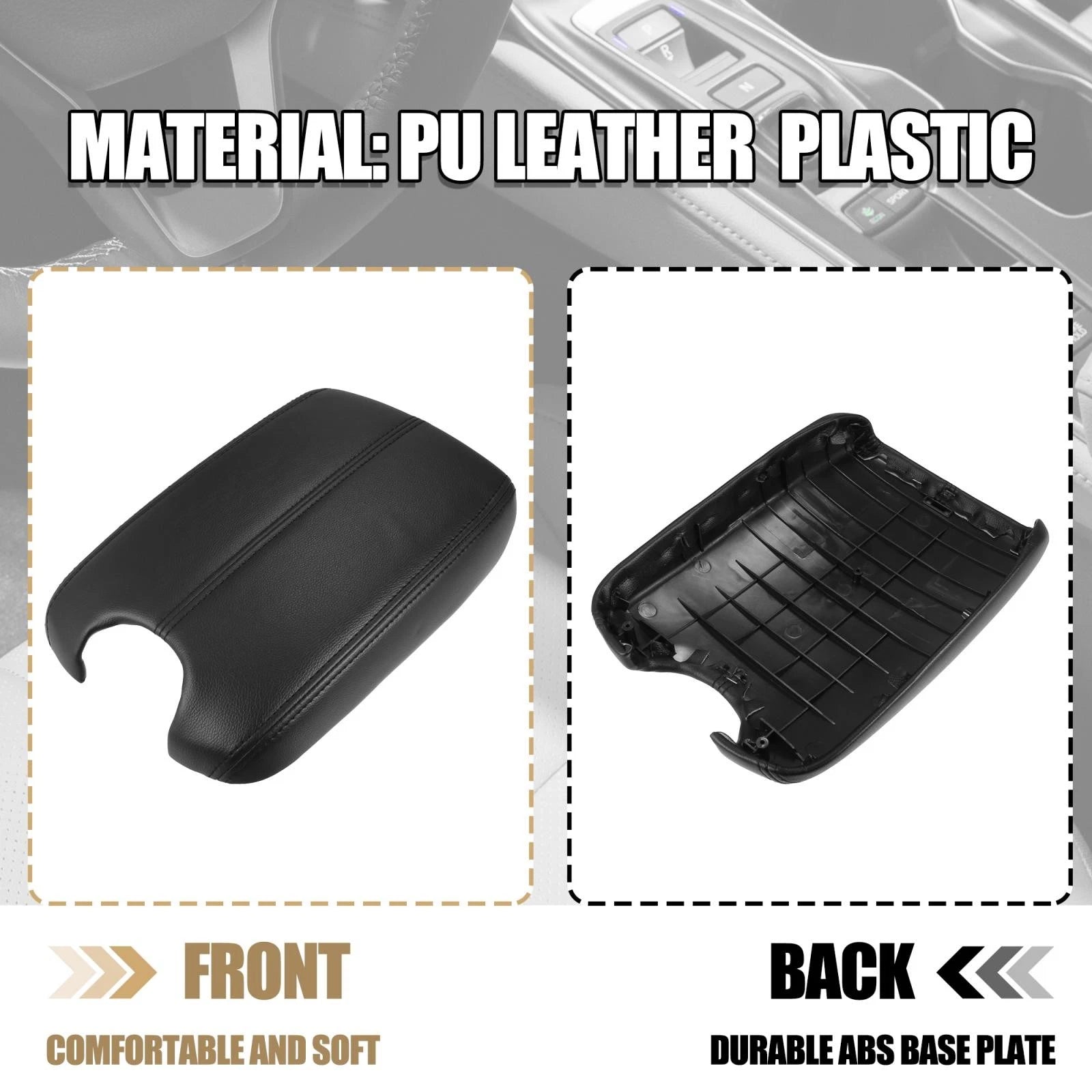 Center Console Cover Kit for Honda Accord (2008–2012) Black
