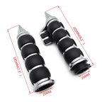 Spike 1" Handlebar Grips w/ Contoured Throttle Boss for Harley Touring