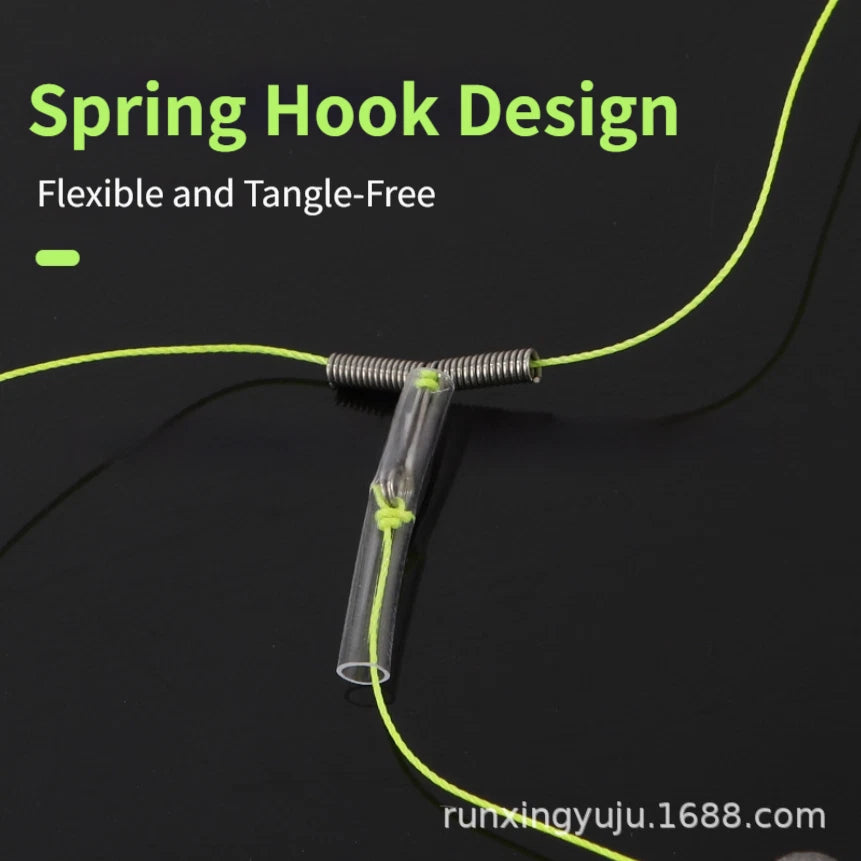3 Hook Fishing Rig with High Carbon Steel Hooks for Freshwater Saltwater Carp