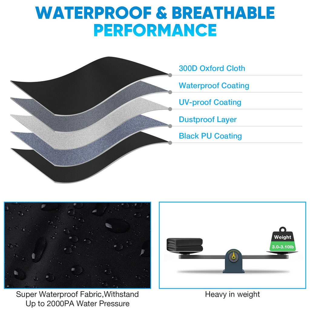 Snowmobile Cover for Polaris Ski Doo Yamaha (Fits up to 110'', Waterproof)