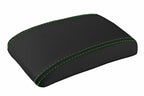 Leather Console Lid Armrest Cover for Subaru Impreza WRX (2000–2007) Green Stitch