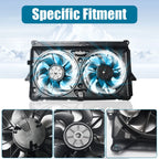 Dual Radiator Cooling Fan Assembly for Silverado 1500, Sierra 1500 (2007–2013)