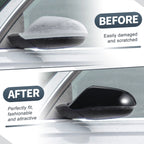 Pair Rearview Mirror Cover Cap Gloss Black for Audi A6 S6 RS6 C7 (2011–2018)
