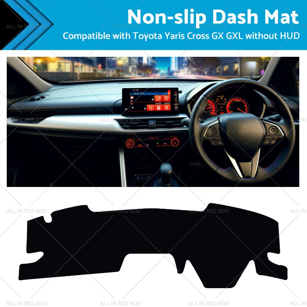 Dash Mat Cover for Toyota Yaris Cross GX GXL (2020–2022) Non-Slip Black