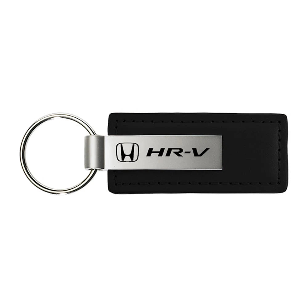 Black Leather Keychain KC1540.HRV - Officially Licensed for Honda HR-V