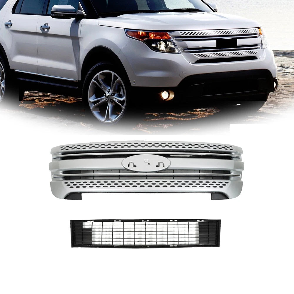 Front Bumper Upper Grille Assembly for Ford Explorer (2011â2015)