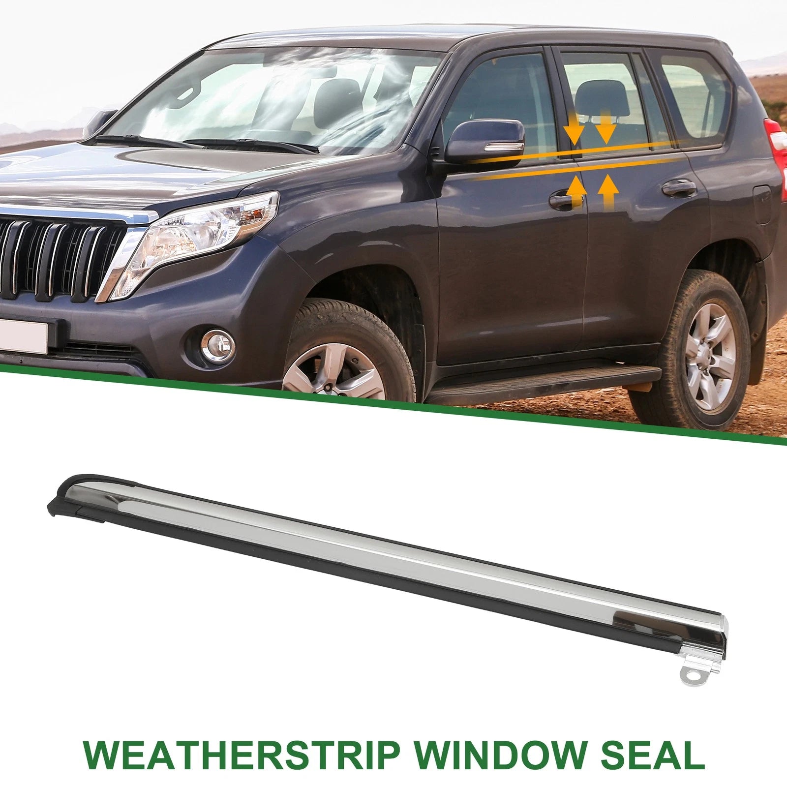 1pc Rear Left Weatherstrip Window Seal No. 7567060070 for Toyota Land Cruiser (2008–2021)