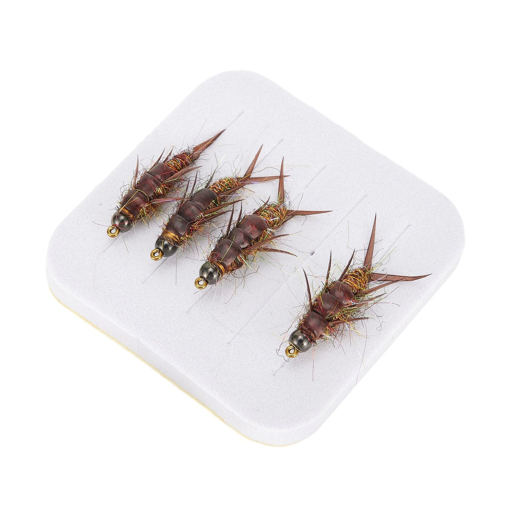5pcs Fly Fishing Lures for Trout Bass Grayling (Realistic Stonefly Nymph)