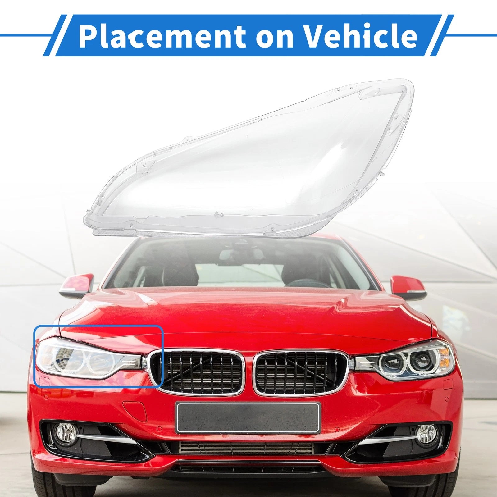 1 Pc Headlight Lens Cover for BMW X1 E84 (2010–2015) Clear