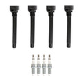 Set of 4 Ignition Coils & NGK Ruthenium Spark Plugs for Cherokee Dart (2013–2016)