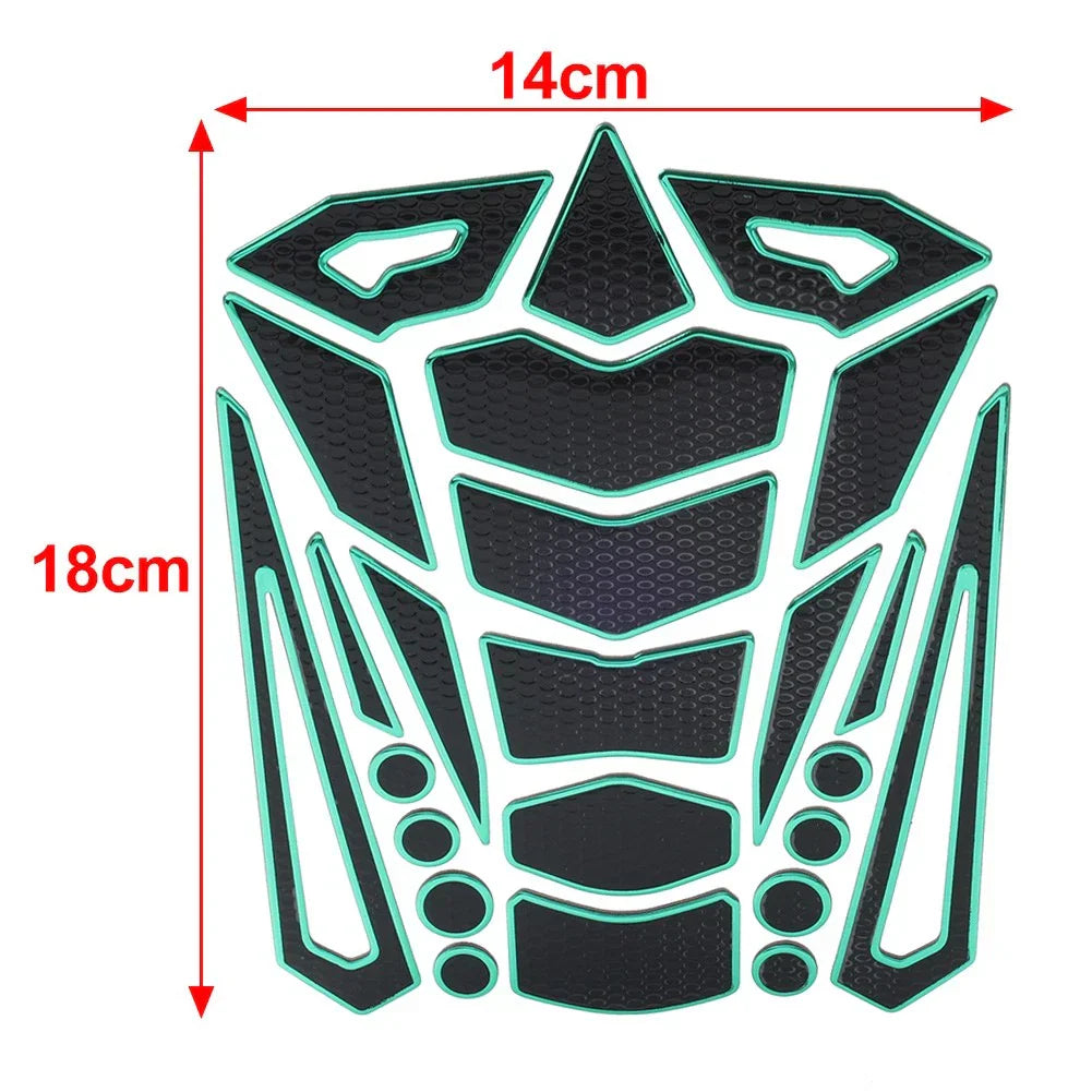 Green Motorcycle Oil Fuel Tank Pad Cover Protector Decal Grip
