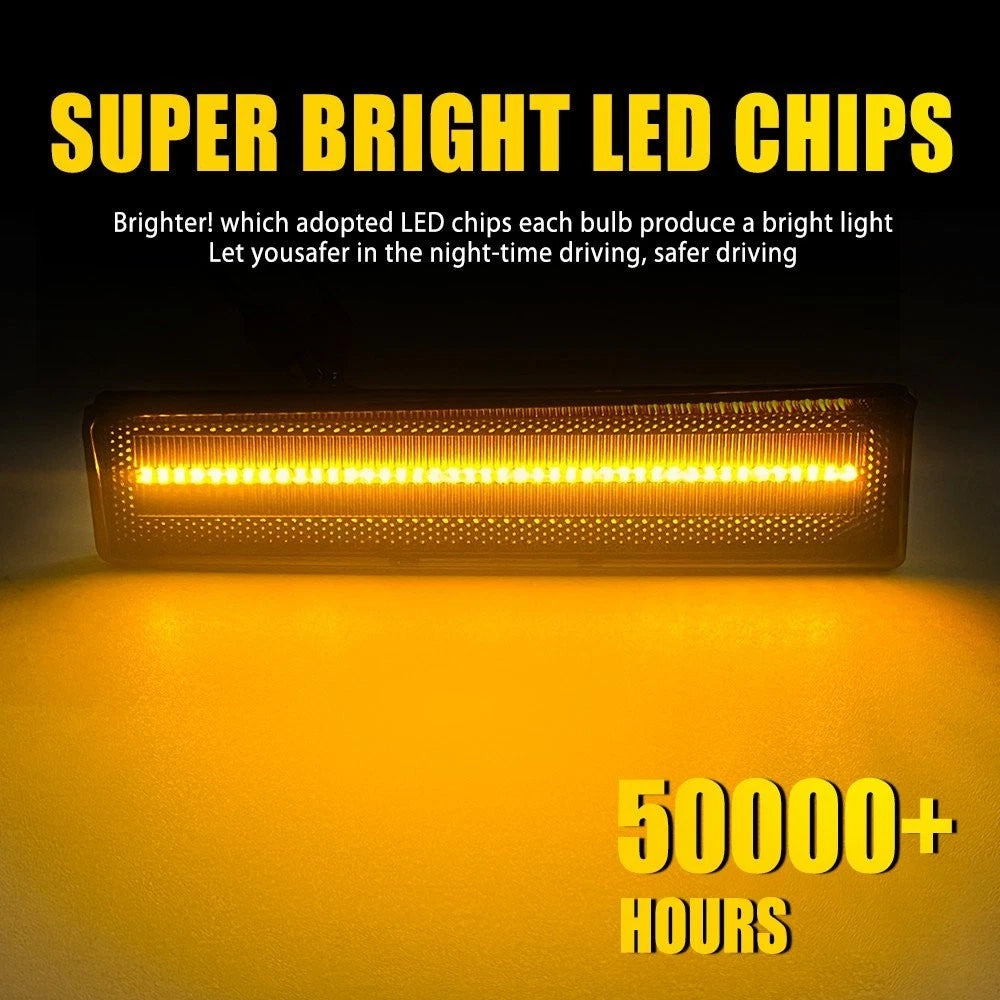 2X Smoked LED Side Marker Lights for Ford Bronco F-150 F-250 F-350 (1980–1986)
