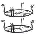 2X Round Wrought Iron Plant Stand for Flower Planters