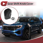 Gear Shift Knob Cover for Volkswagen Taos (2022–2023) Black Faux Leather