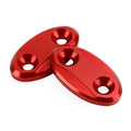 Set of 2 Aluminum Mirror Block Off Plates Hole Caps Red for Yamaha YZF-R1 (2007–2014)