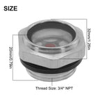 Oil Sight Glass for - Aluminum, Clear View