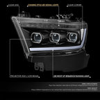 Sequential Tri-Projector LED DRL Headlight Lamps for Ram 1500 (2019–2024)