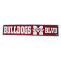 Metal street sign for Mississippi State Bulldogs (5 x 24)