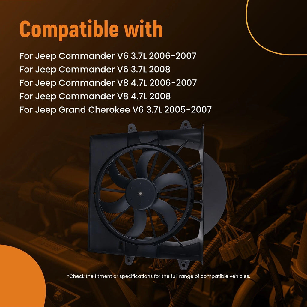 Cooling Fan for Jeep Commander V6 V8 (2006–2008) 240W 620051 5143209AA