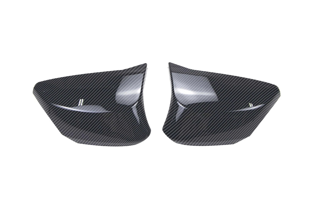 Pair Carbon Look Rearview Side Wing Mirror Cover Caps for Corvette C8 (2020–2024)